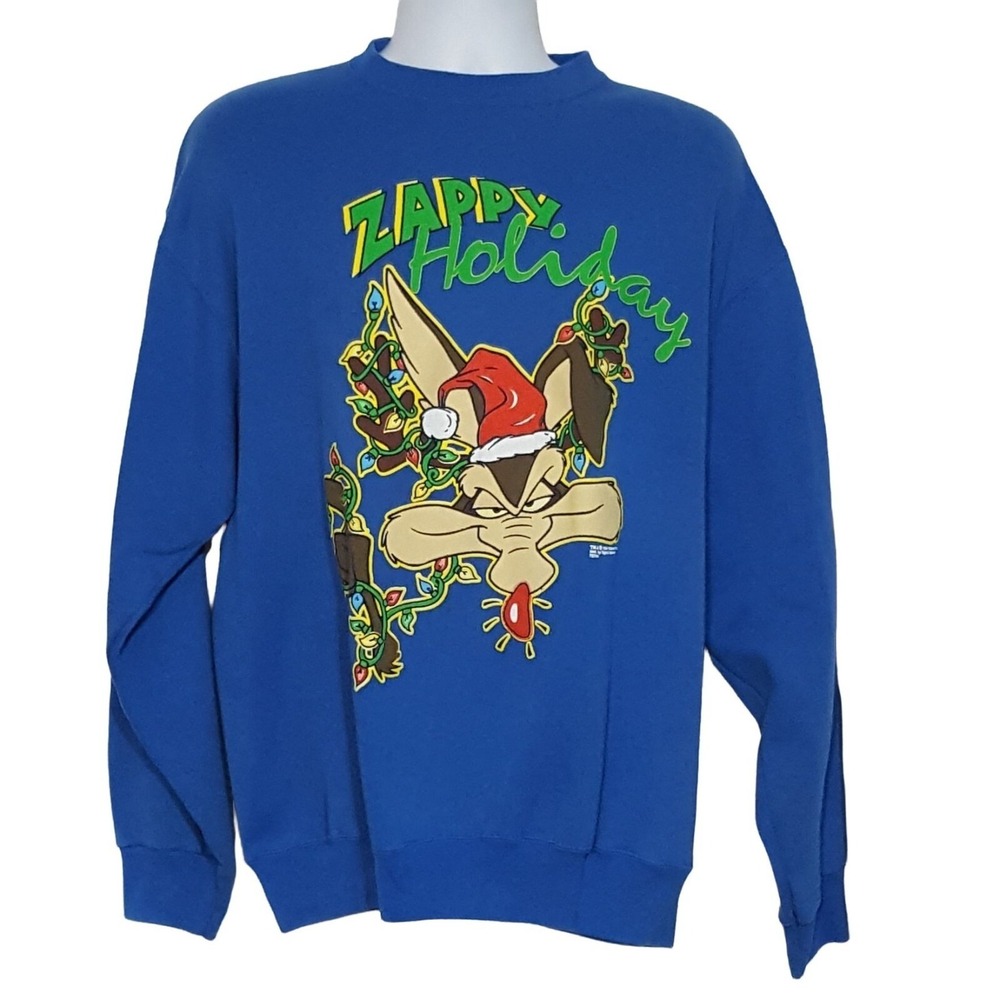 Vintage 1994 Looney Tunes Wile E. Coyote Sweatshirt Tultex Tag XL